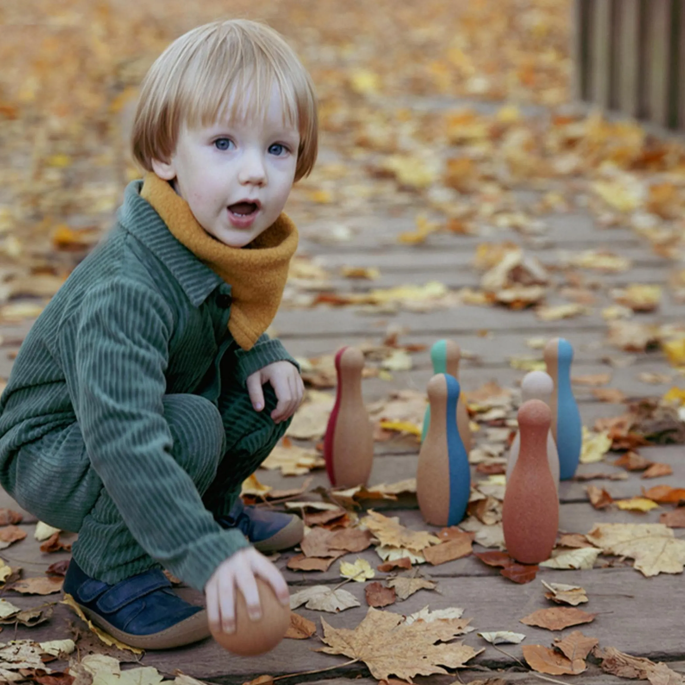 Kork-Bowling-Set Little Skittles - 7 Teile