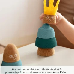 Kork-Stapelspielzeug King - 5 Teile