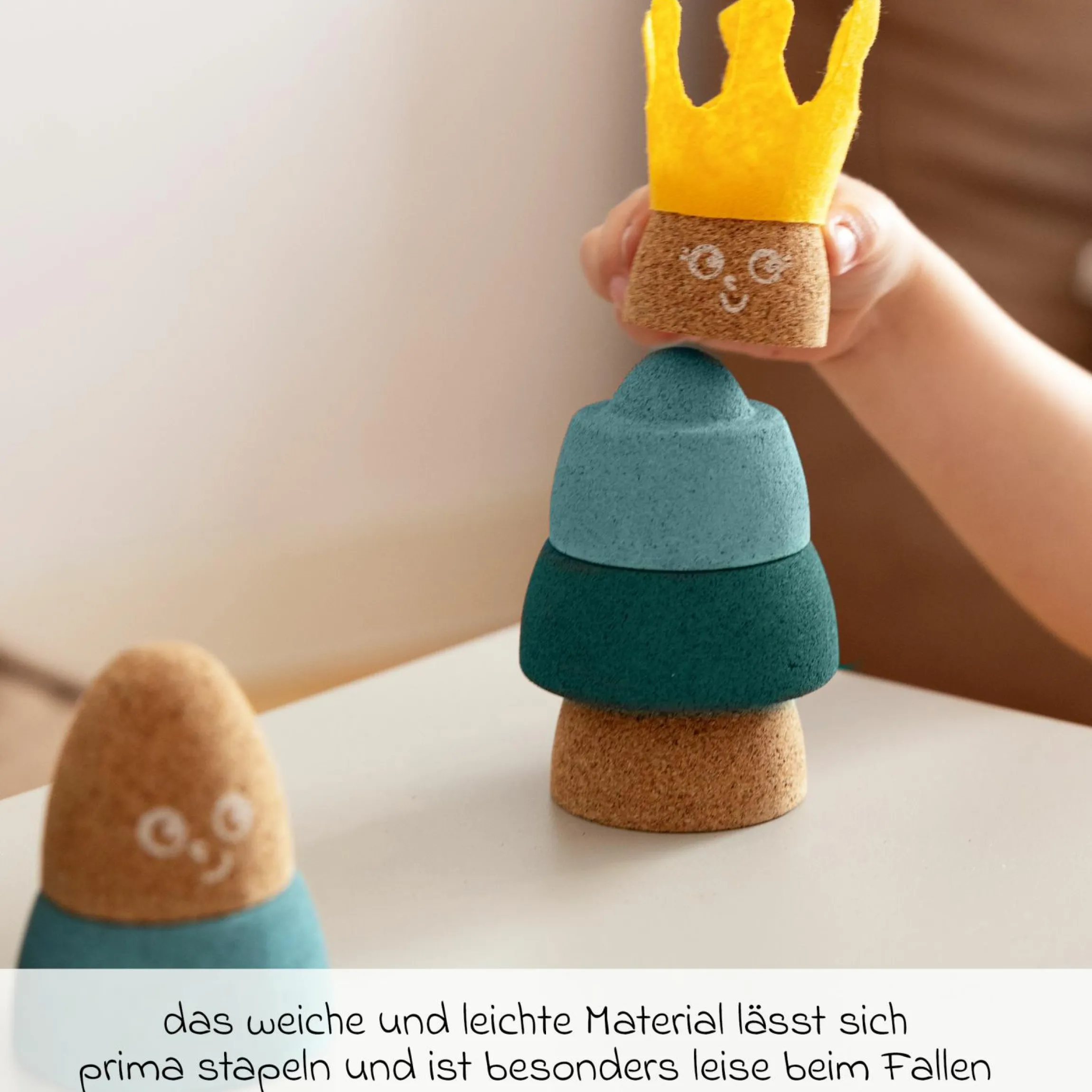 Kork-Stapelspielzeug King - 5 Teile