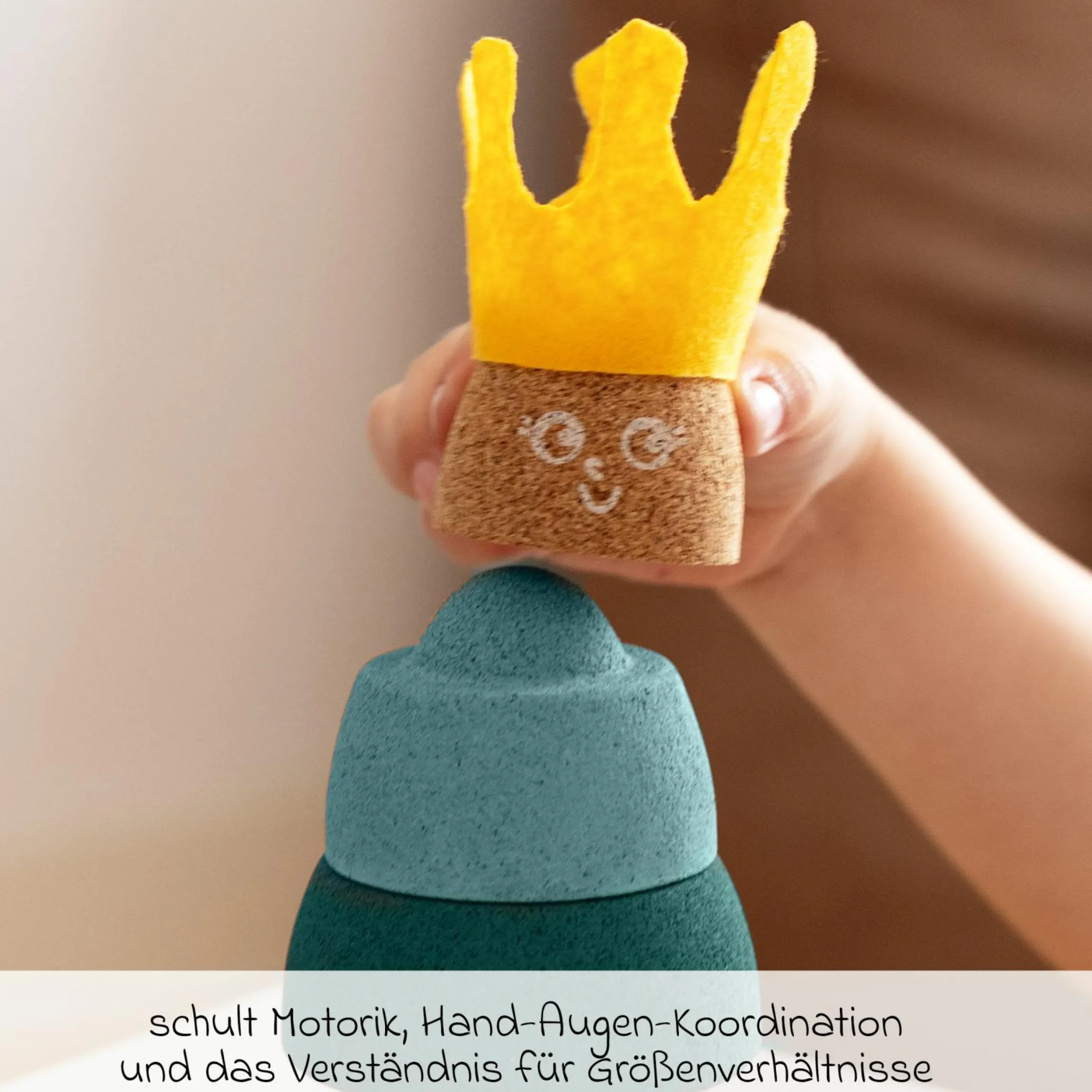 Kork-Stapelspielzeug King - 5 Teile