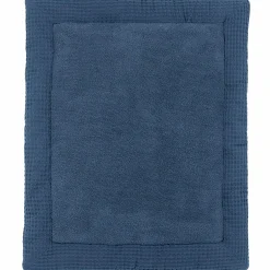 Krabbeldecke / Laufgittereinlage Teddy 80 x 100 cm - Waffel - Indigo