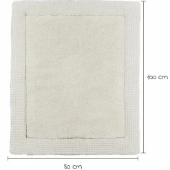 Krabbeldecke / Laufgittereinlage Teddy 80 x 100 cm - Waffel - Greige