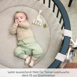 Krabbeldecke / Spielteppich / Bodenkissen Rund - Sand - Melange