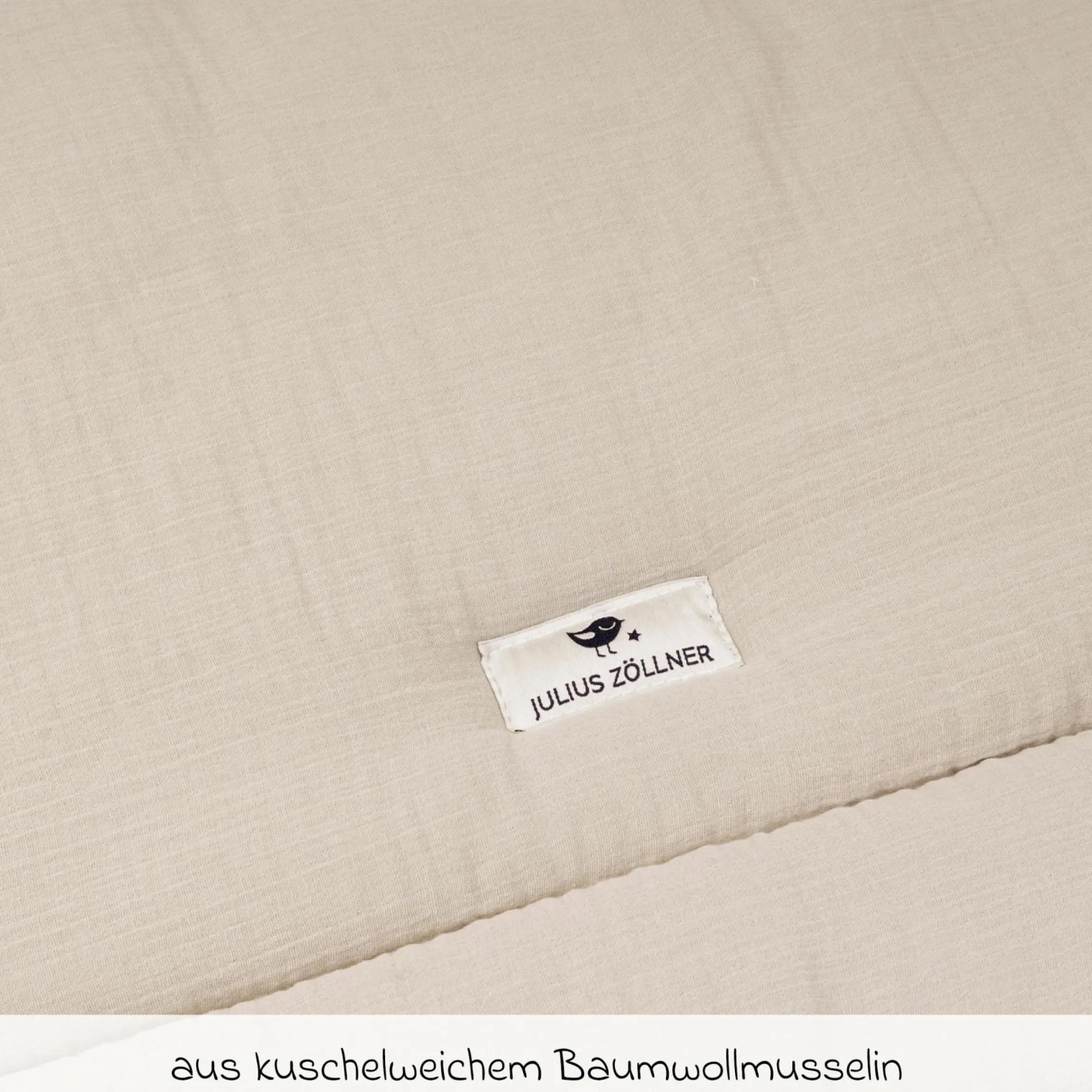 Krabbeldecke Musselin 95 x 135 cm - Sand
