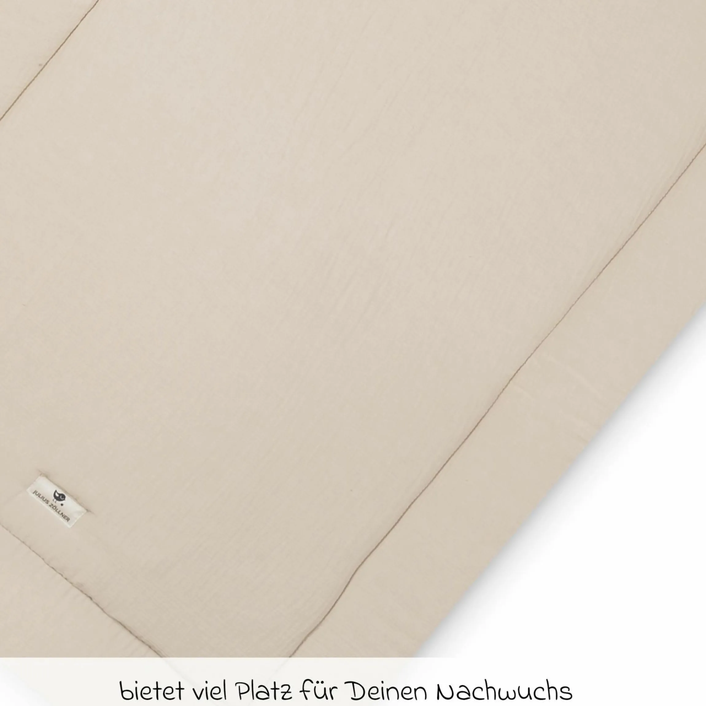 Krabbeldecke Musselin 95 x 135 cm - Sand