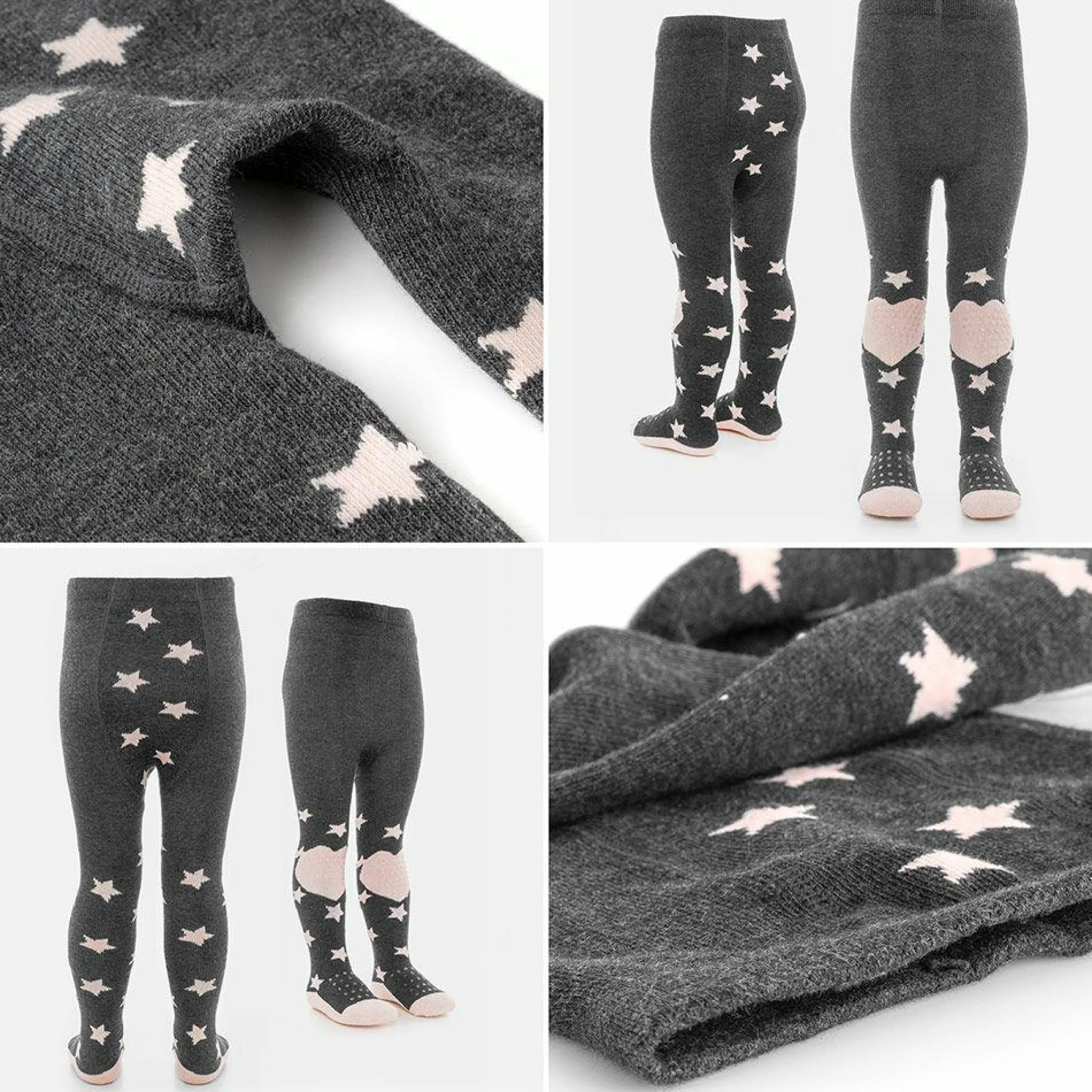 Krabbelstrumpfhose - Sterne Rose - Gr. 86/92