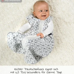 Kugelschlafsack Mäxchen Light - Jersey - Sternenhimmel - Gr. 70