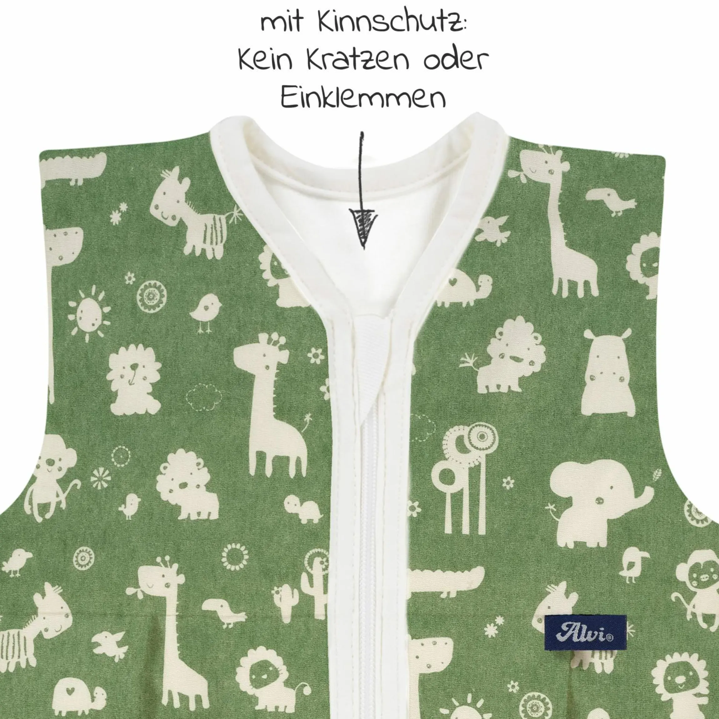 Kugelschlafsack Mäxchen Light - Granite Animals - Gr. 110