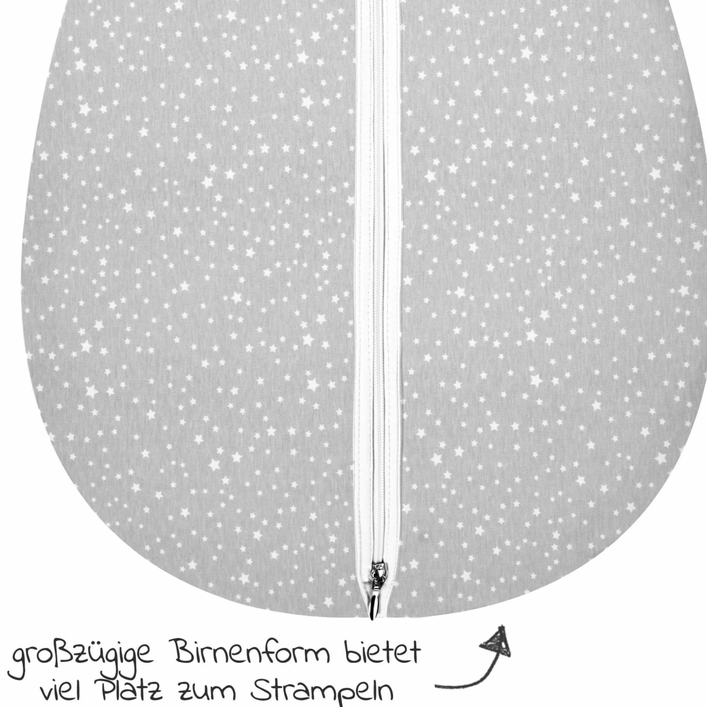 Kugelschlafsack Mäxchen Thermo - Jersey - Sternenhimmel - Gr. 80