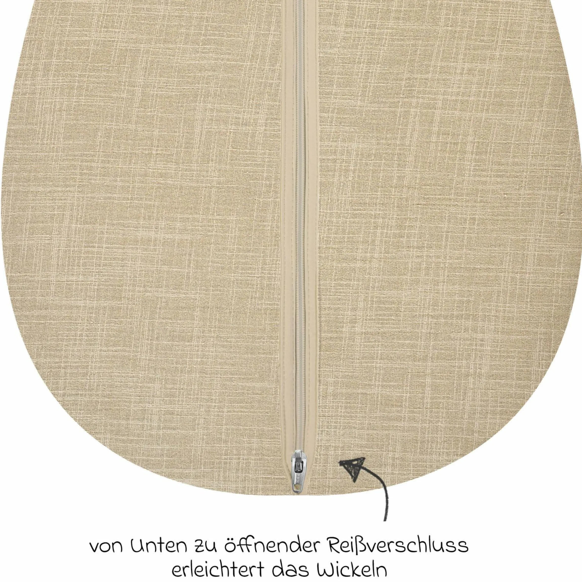 Kugelschlafsack Mäxchen Thermo - Slub Muslin - Gr. 90 cm