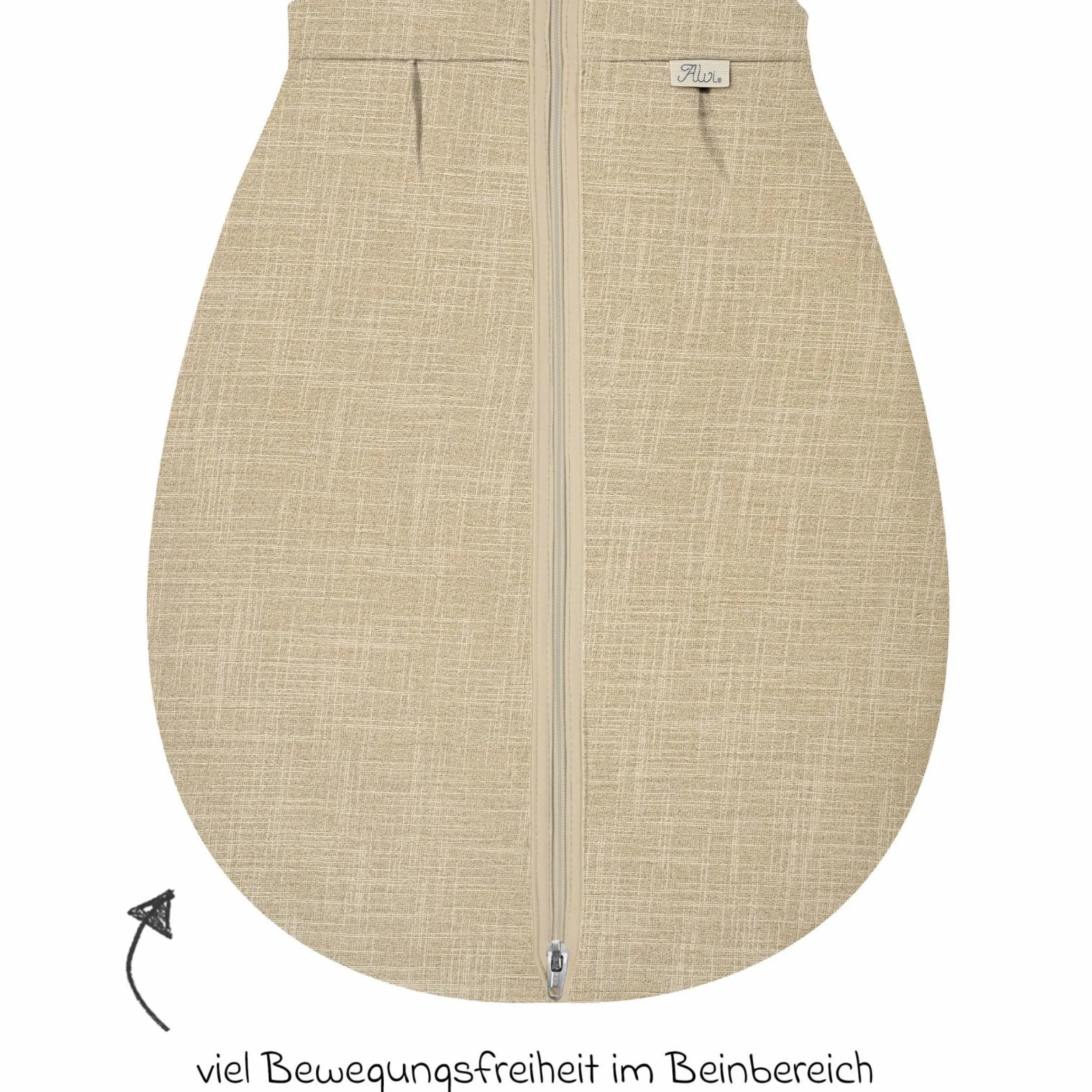 Kugelschlafsack Mäxchen Thermo - Slub Muslin - Gr. 90 cm