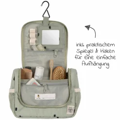 Kulturtasche Mini Washbag - Happy Prints - Light Olive