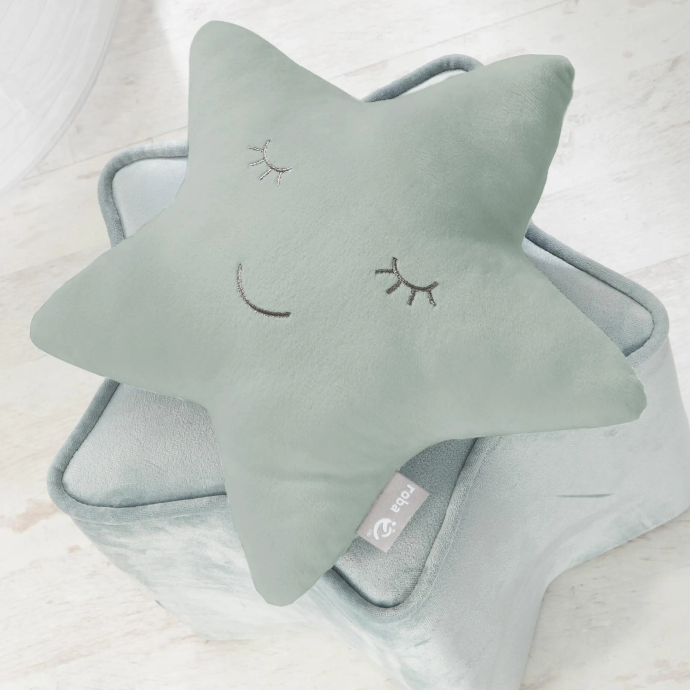 Kuschel- und Dekorkissen Stern - Roba Styl - Frosty Green