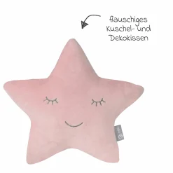 Kuschel- und Dekorkissen Stern - Roba Styl - Rosa Mauve