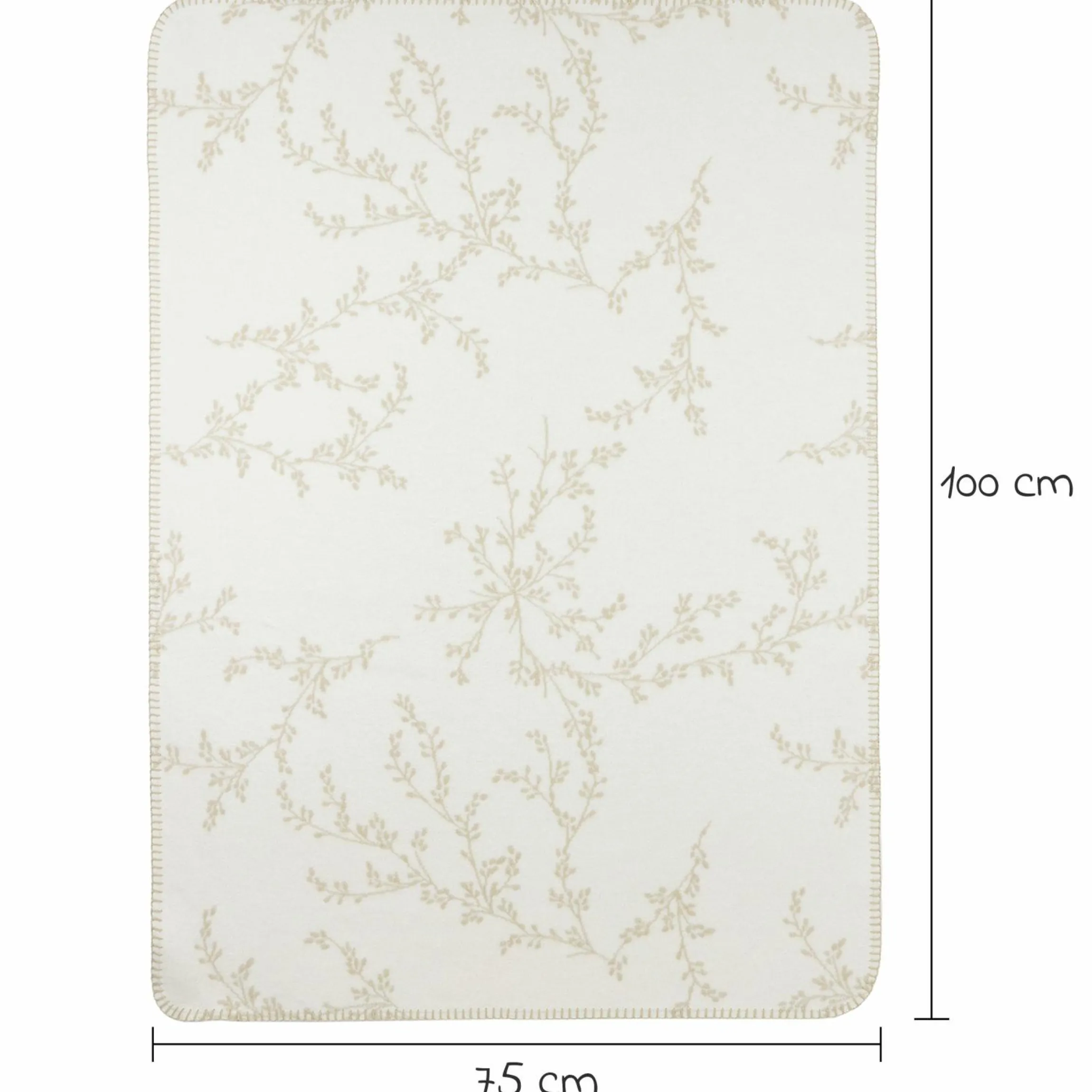 Kuscheldecke 75 x 100 cm - Branches - Sand