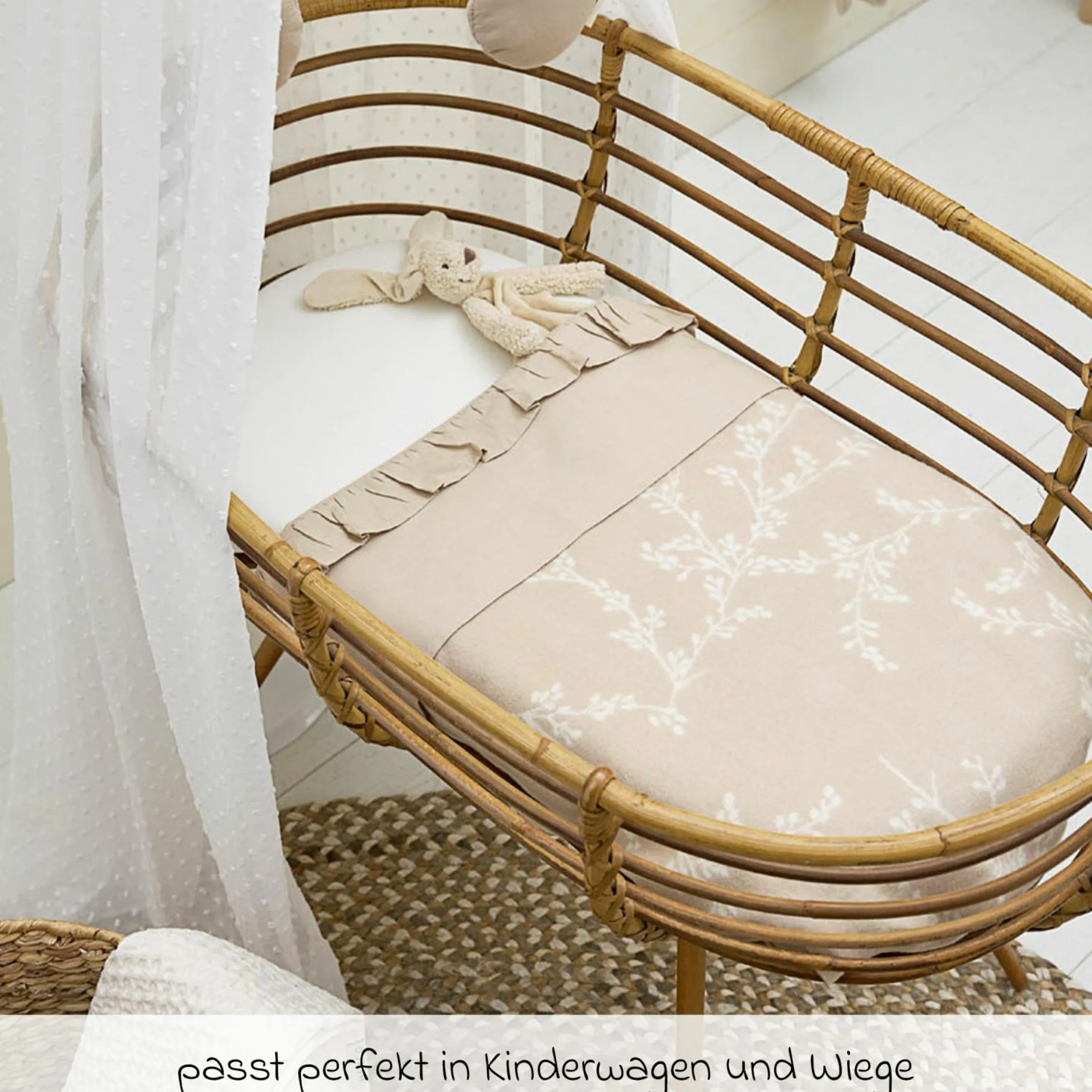 Kuscheldecke 75 x 100 cm - Branches - Sand