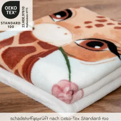 Kuscheldecke 75 x 100 cm - Giraffe