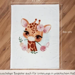 Kuscheldecke 75 x 100 cm - Giraffe