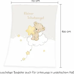 Kuscheldecke 75 x 100 cm - Kleiner Schutzengel