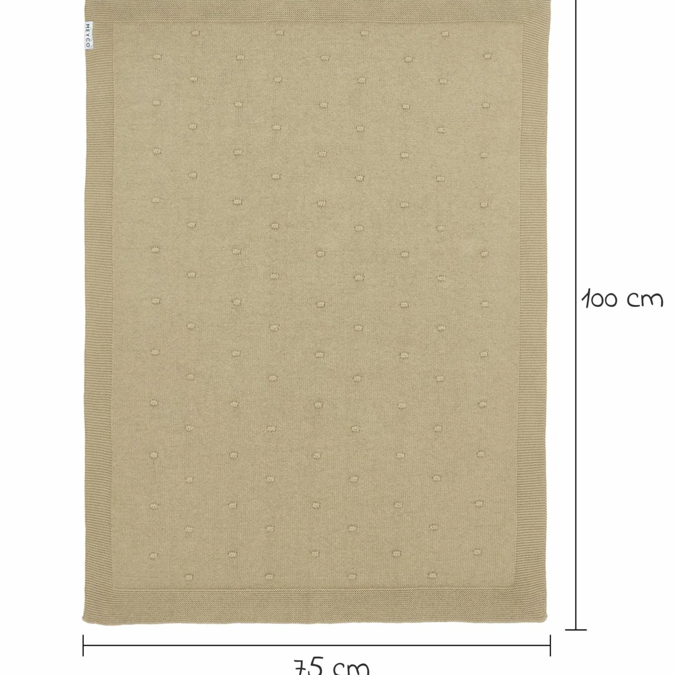 Kuscheldecke 75 x 100 cm - Mini Knots - Sand
