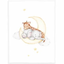 Kuscheldecke 75 x 100 cm - Sleeping on the moon