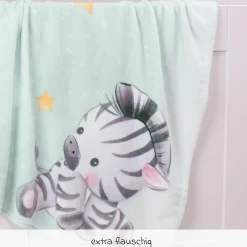 Kuscheldecke 75 x 100 cm - Zebra