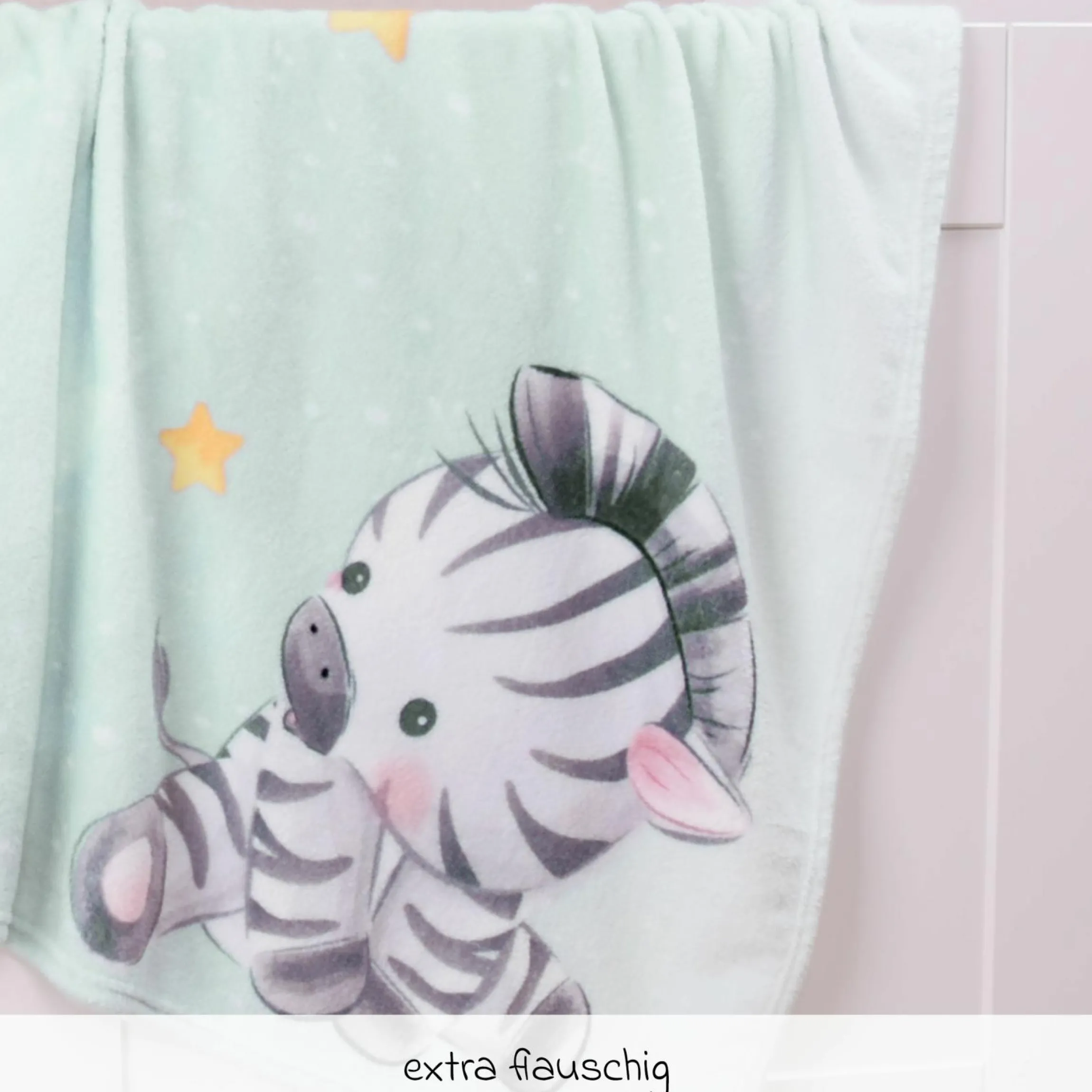 Kuscheldecke 75 x 100 cm - Zebra