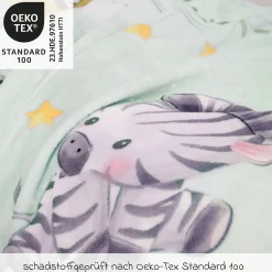 Kuscheldecke 75 x 100 cm - Zebra