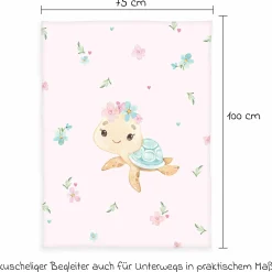 Kuscheldecke 75 x100 cm - Little Turtle