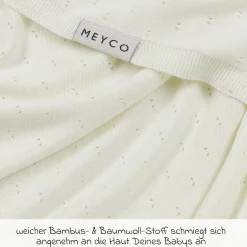 Kuscheldecke Bambus 75 x 100 cm - Ajour - Offwhite