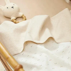 Kuscheldecke Bambus 75 x 100 cm - Ajour - Offwhite