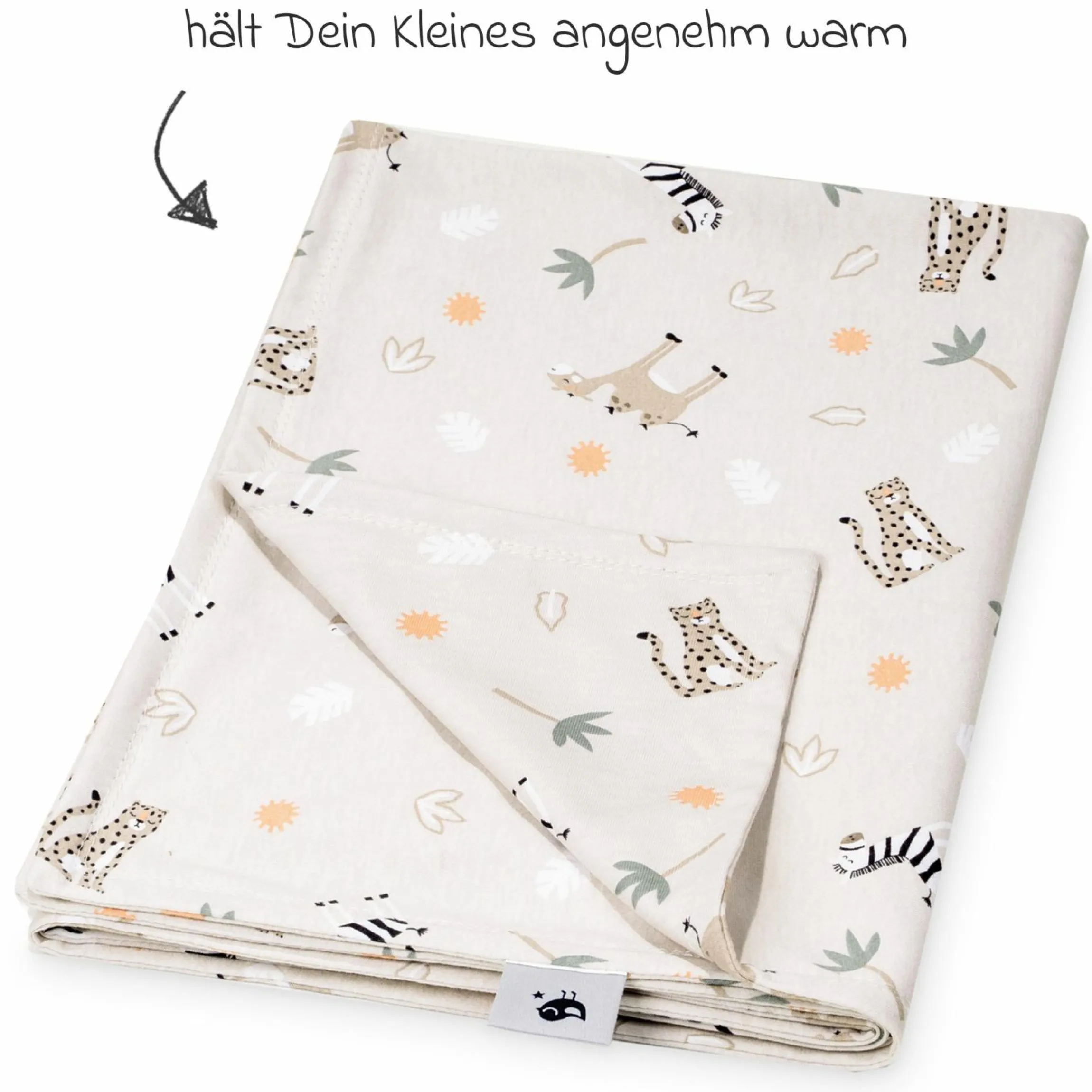 Kuscheldecke Jersey 70 x 100 cm - Savanne Beige