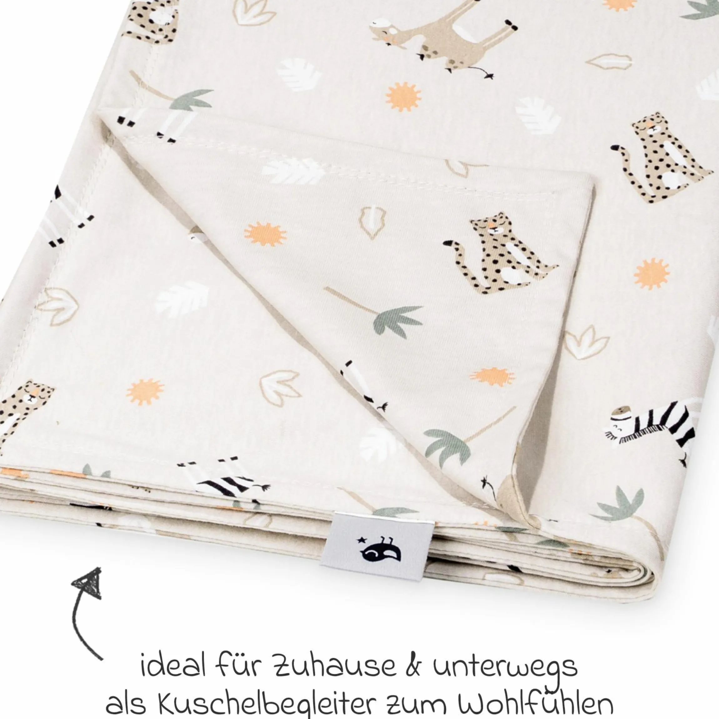 Kuscheldecke Jersey 70 x 100 cm - Savanne Beige