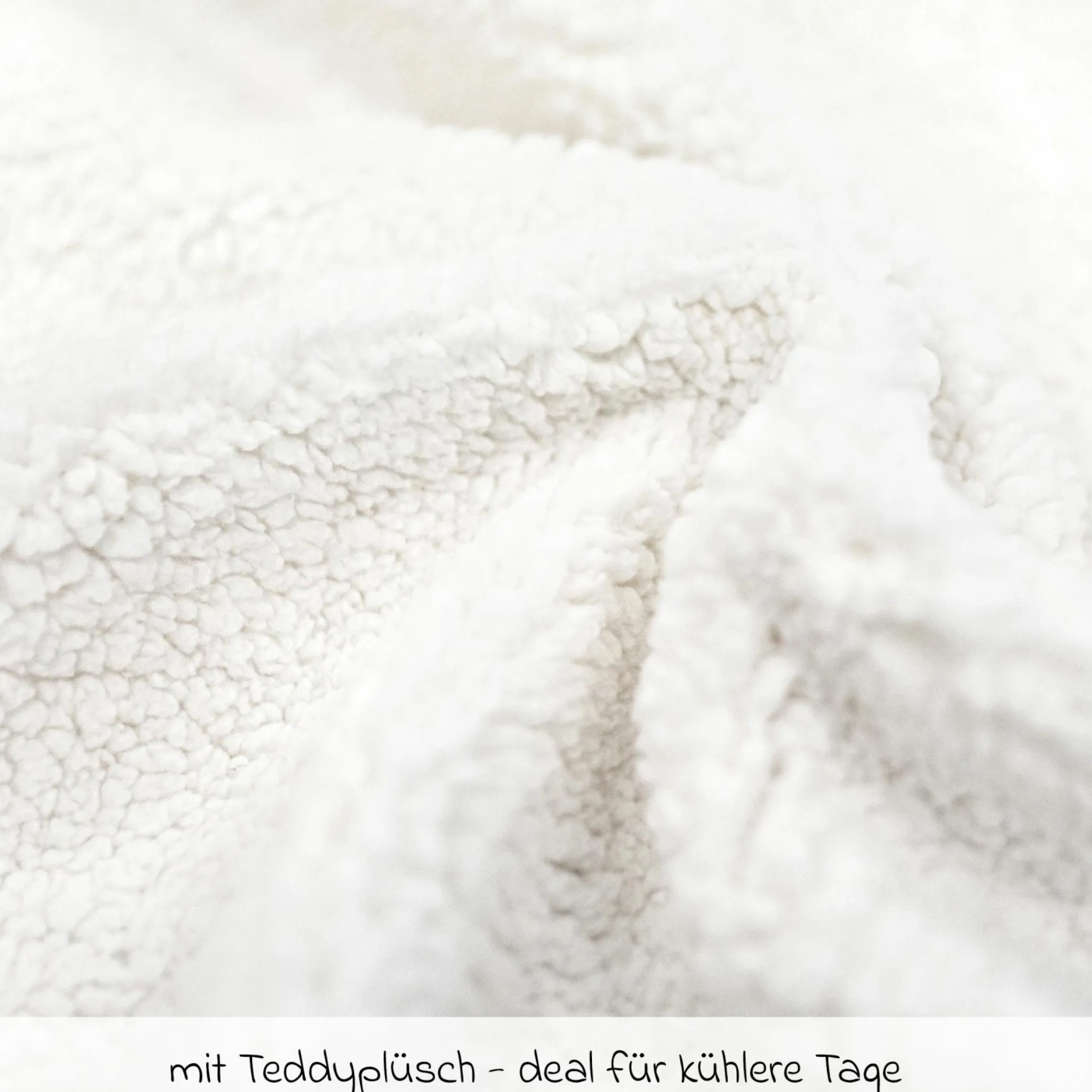 Kuscheldecke Jersey mit Teddyplüsch 70 x 100 cm - Savanne Beige