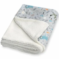 Kuscheldecke Jersey mit Teddyplüsch 70 x 100 cm - Smart Friends