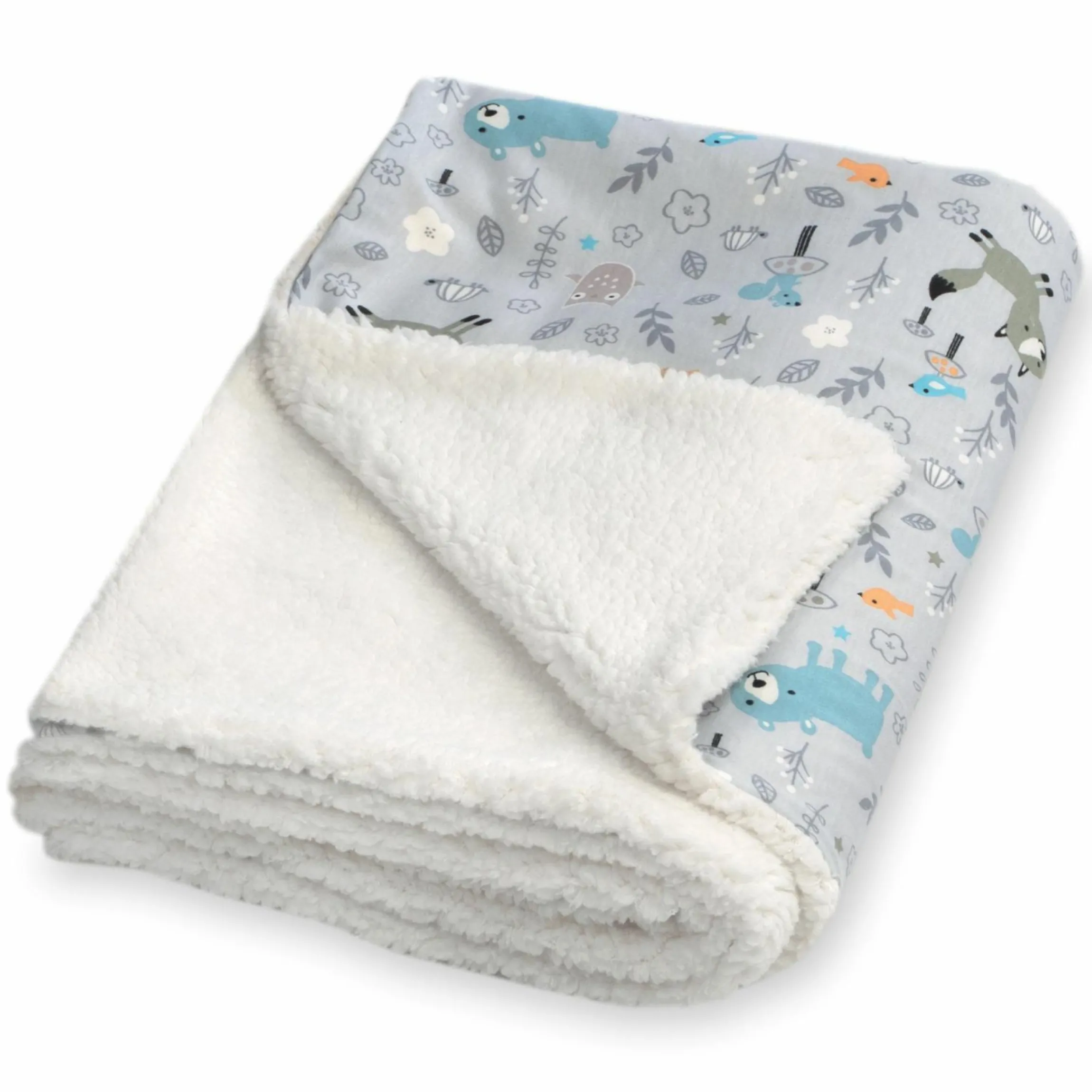 Kuscheldecke Jersey mit Teddyplüsch 70 x 100 cm - Smart Friends