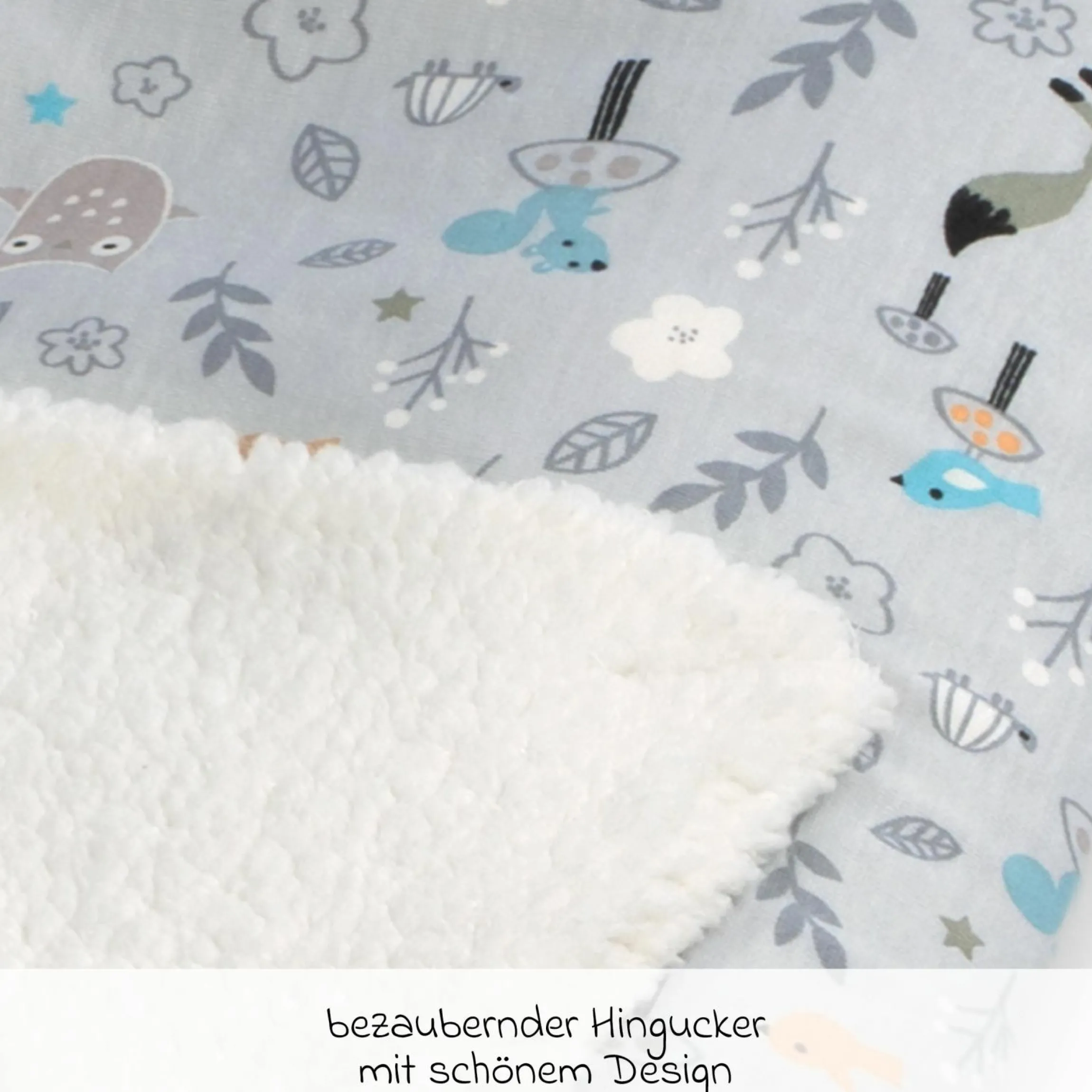 Kuscheldecke Jersey mit Teddyplüsch 70 x 100 cm - Smart Friends