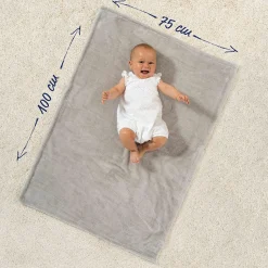 Kuscheldecke Microfleece 75 x 100 cm - Grau