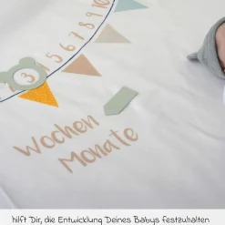 Kuscheldecke mit Meilensteinen 75 x 100 cm - Waldfreunde
