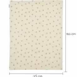 Kuscheldecke Musselin 75x100 cm - Gingko - Soft Sand