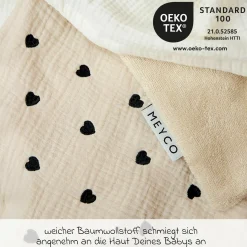 Kuscheldecke Musselin 75x100 cm - Sweet Heart - Soft Sand