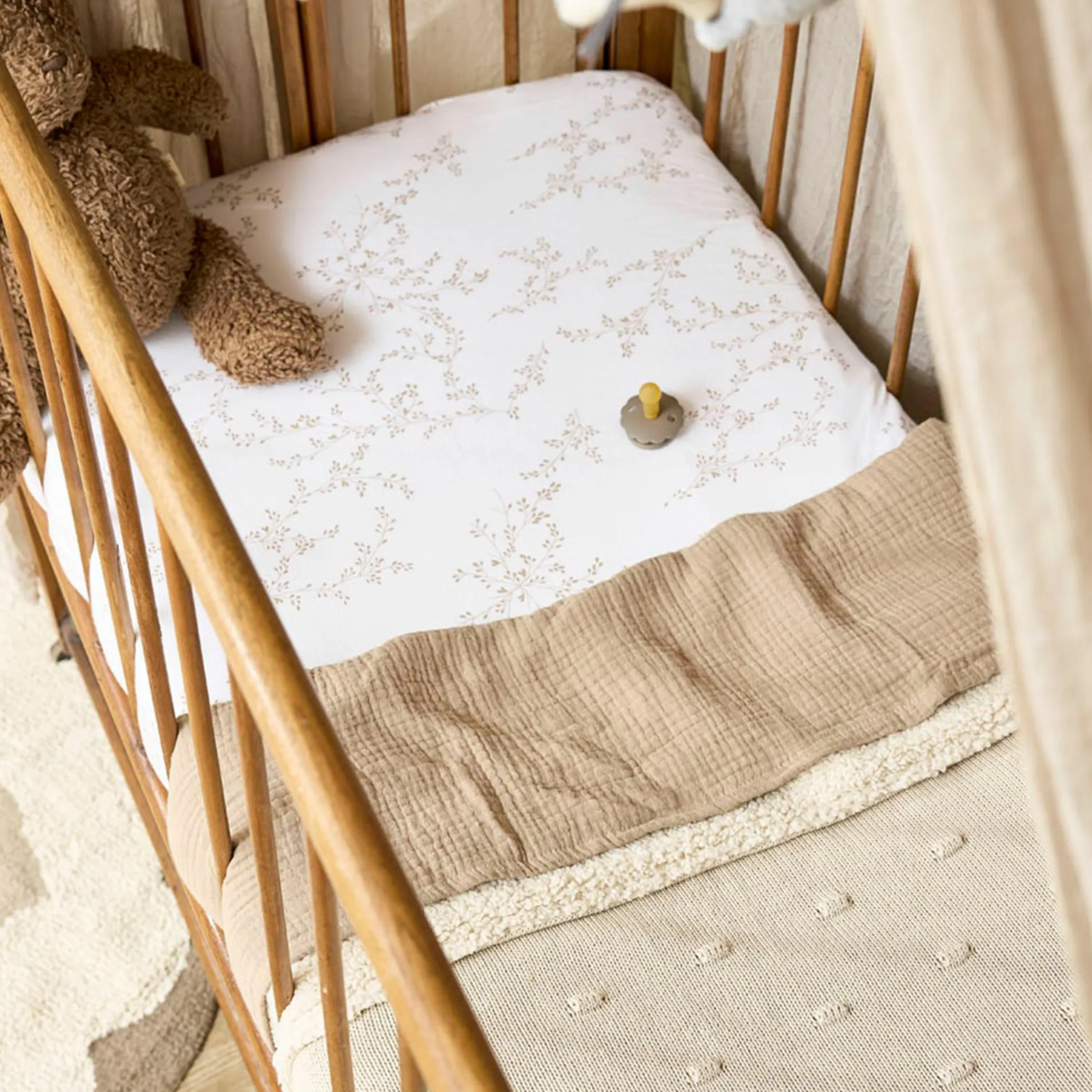 Kuscheldecke Teddy 75 x 100 cm - Knots - Soft Sand