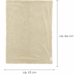 Kuscheldecke Teddy 75 x 100 cm - Waffel - Sand