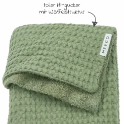 Kuscheldecke Teddy 75 x 100 cm - Waffle - Olive Green