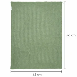 Kuscheldecke Teddy 75 x 100 cm - Waffle - Olive Green