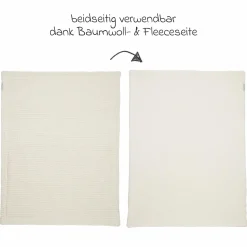 Kuscheldecke Teddy 75 x 100 cm - Waffle - Nature