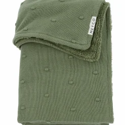 Kuscheldecke Teddy 75 x 100 cm - Mini Knots - Forest Green