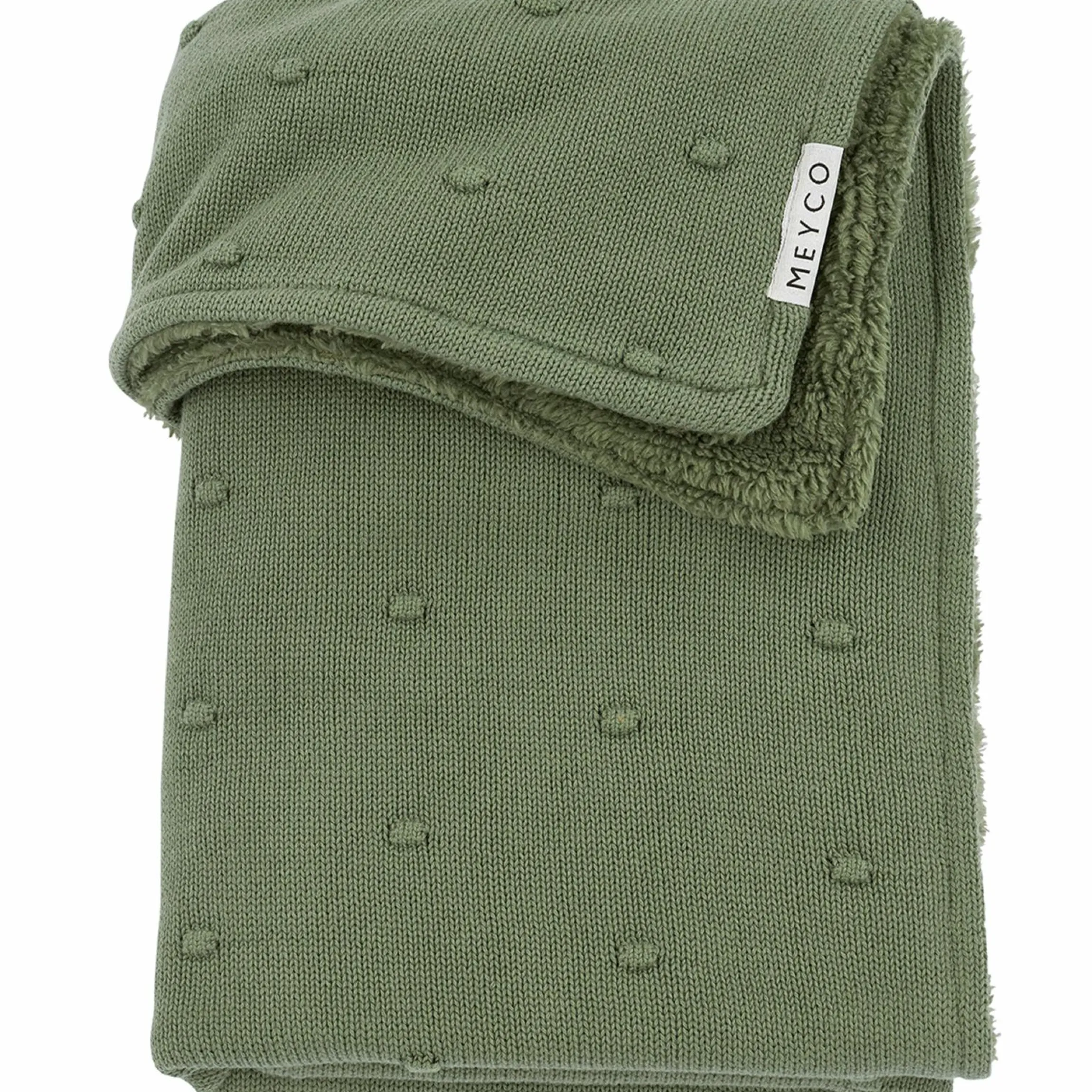 Kuscheldecke Teddy 75 x 100 cm - Mini Knots - Forest Green