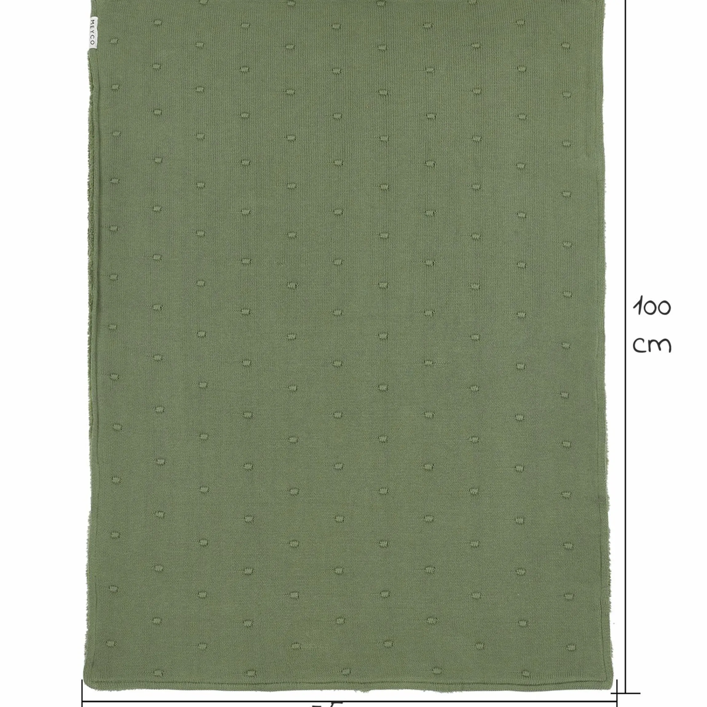 Kuscheldecke Teddy 75 x 100 cm - Mini Knots - Forest Green