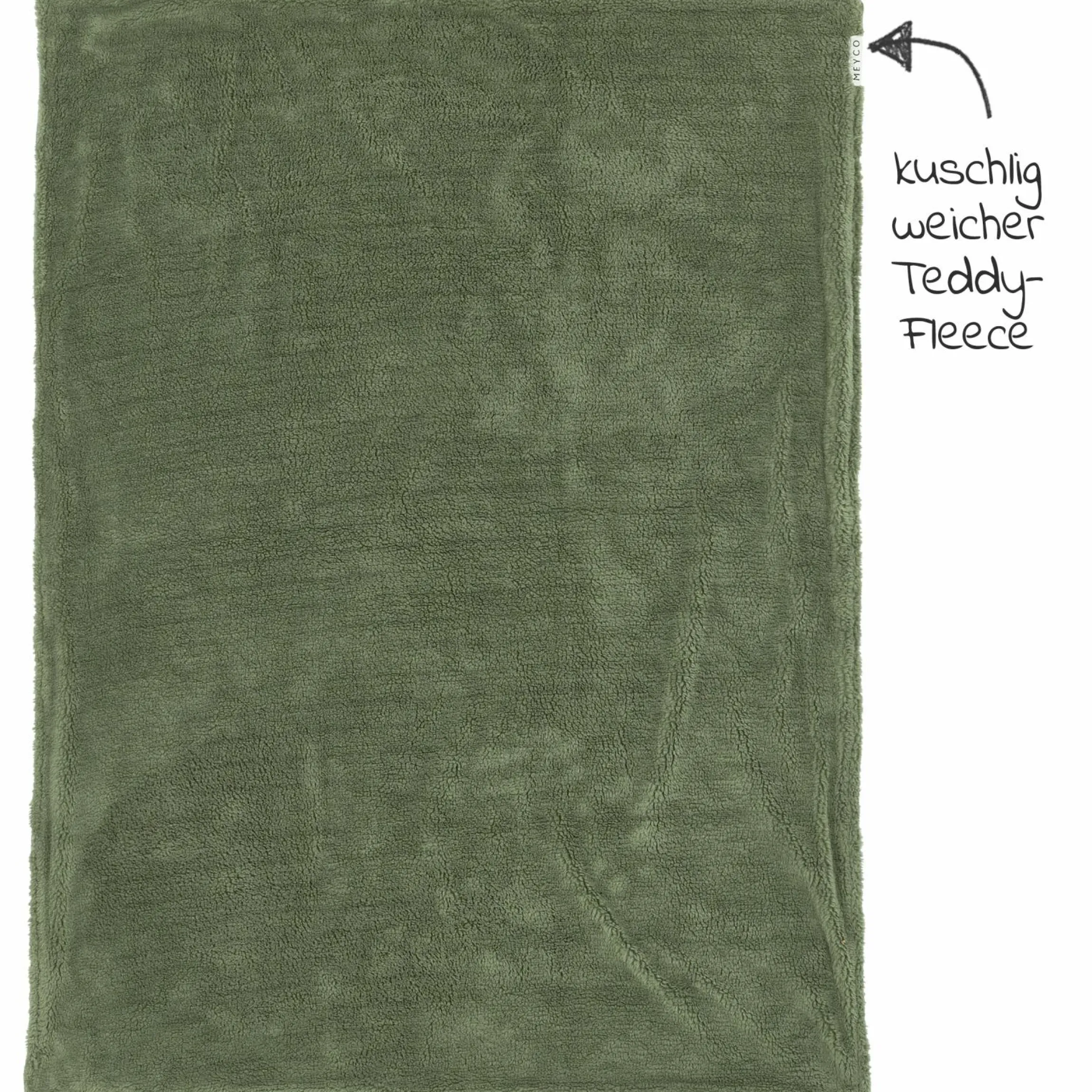 Kuscheldecke Teddy 75 x 100 cm - Mini Knots - Forest Green